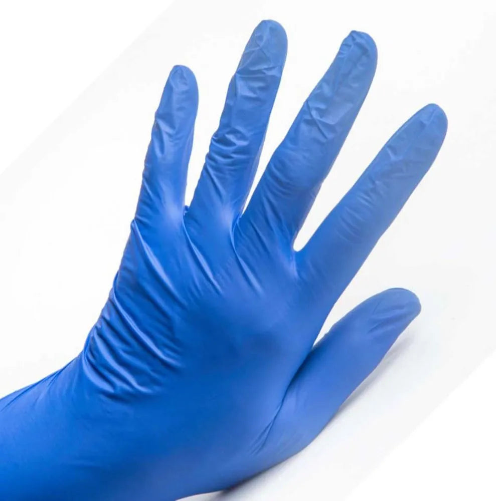 Guantes de nitrilo azul premium - 100 piezas