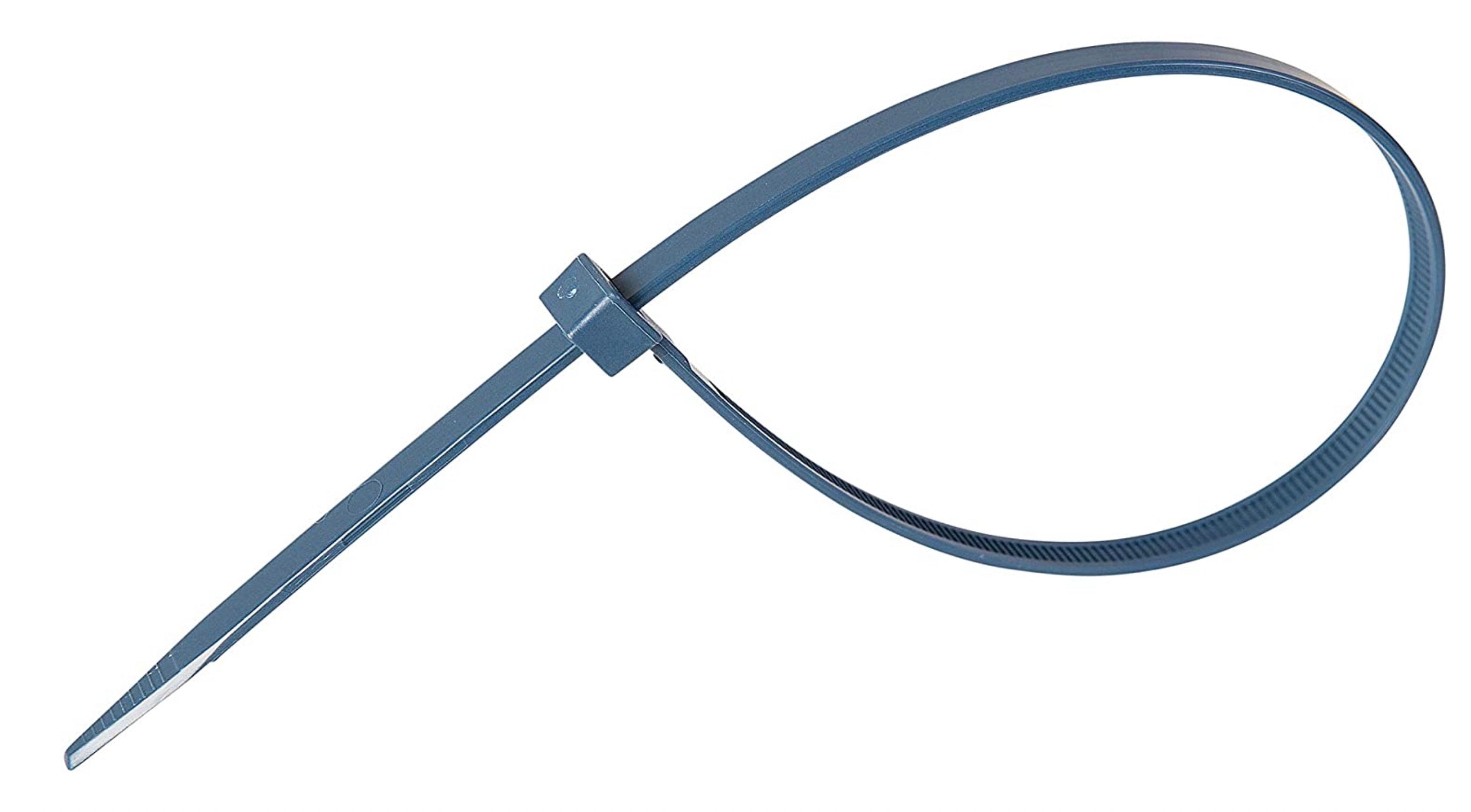 380 x 4.5mm Nylon Ties Readable by Metal Detactors - Pack of 100