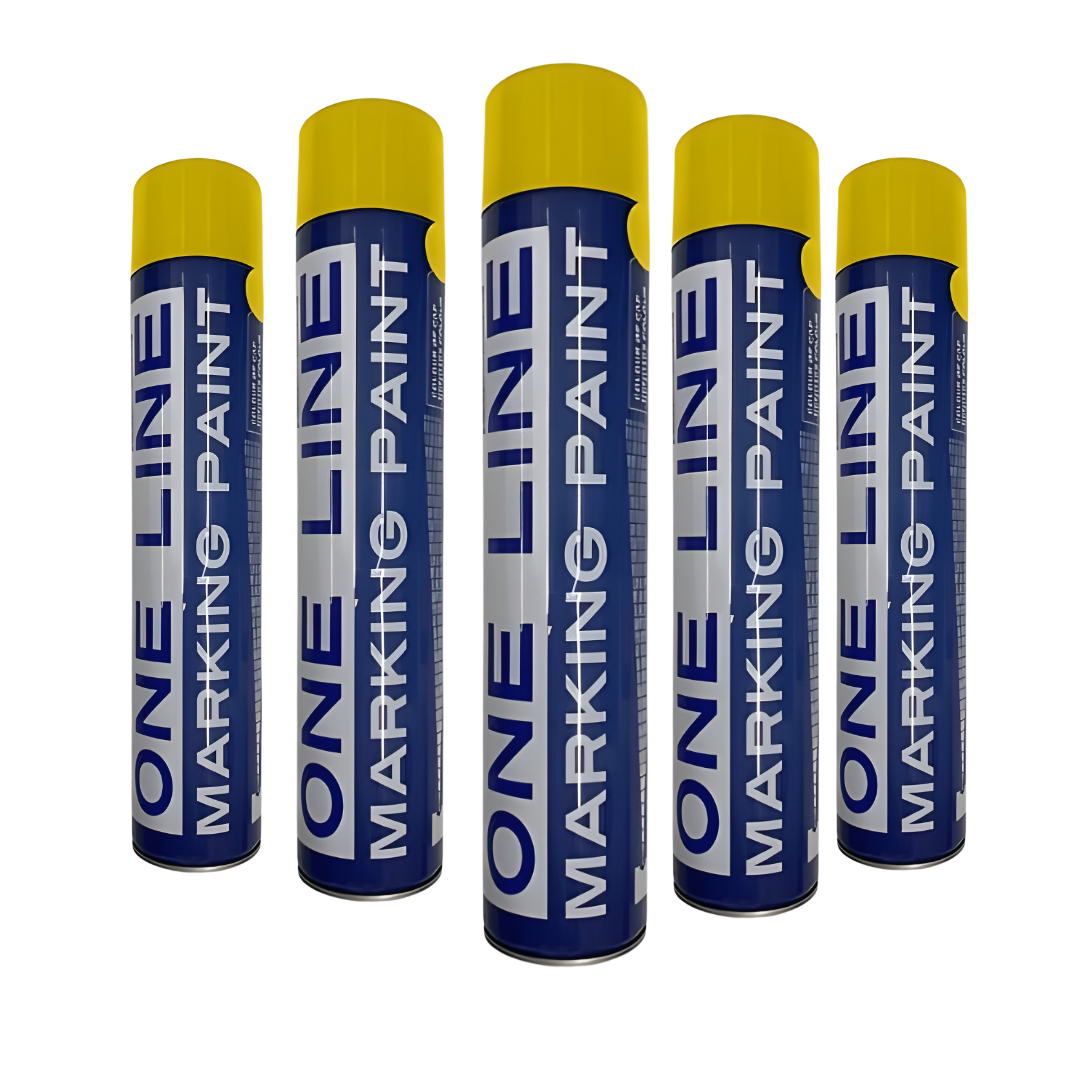 Yellow Line Marking Spray Paint 750ml – Fast-Drying & Durable Aerosol for High-Visibility Marking