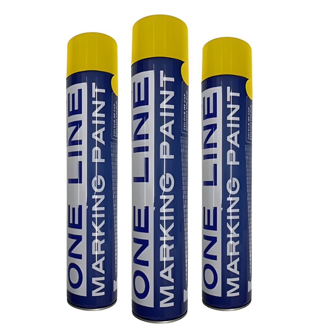 Yellow Line Marking Spray Paint 750ml – Fast-Drying & Durable Aerosol for High-Visibility Marking