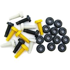 Tornillos y tuercas de nailon (1" de largo) AMARILLO - Paquete de 100
