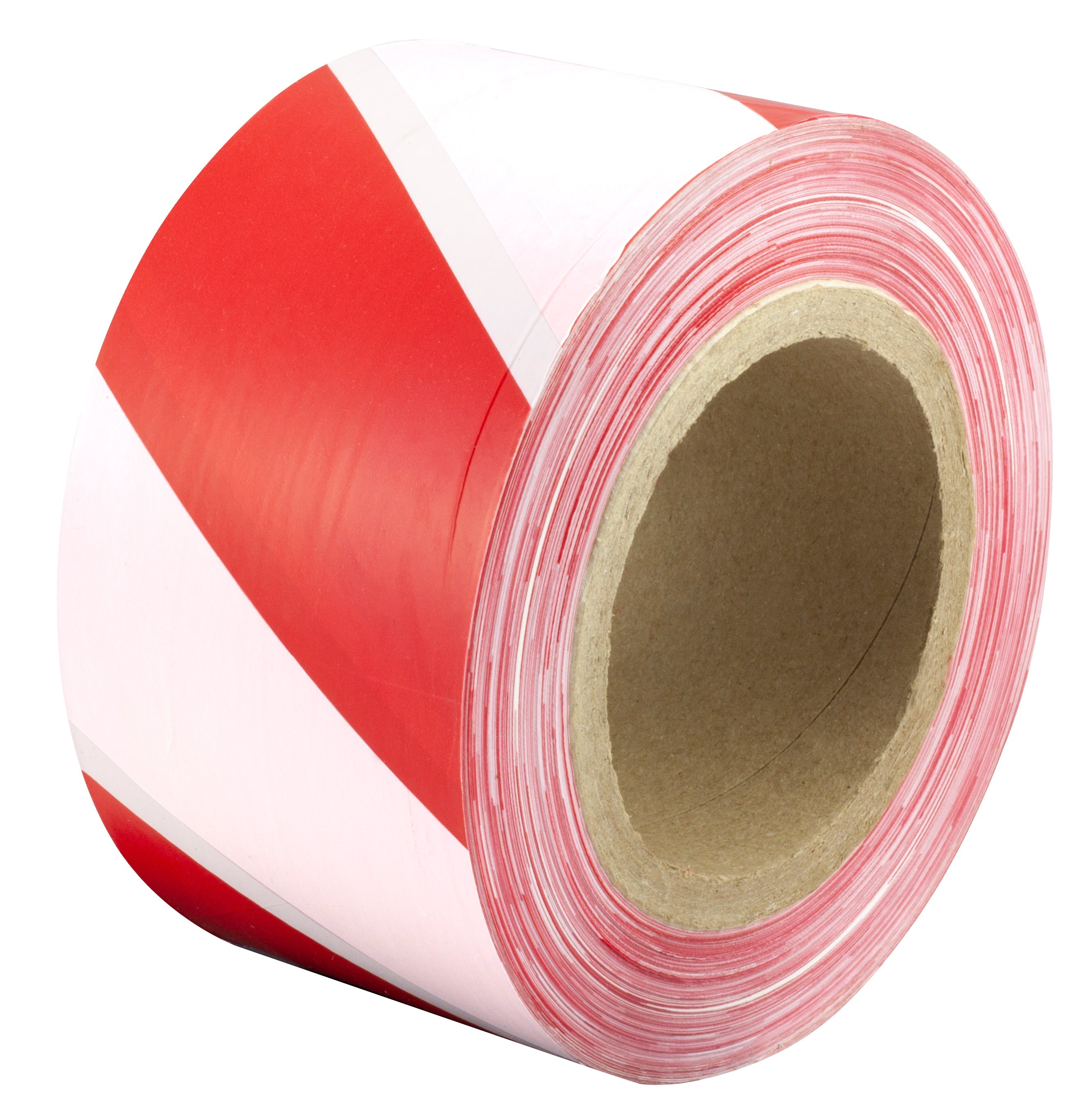 Red & White Non-Adhesive Barrier Tape 75mm x 500m – Durable & High-Visibility- Per Roll