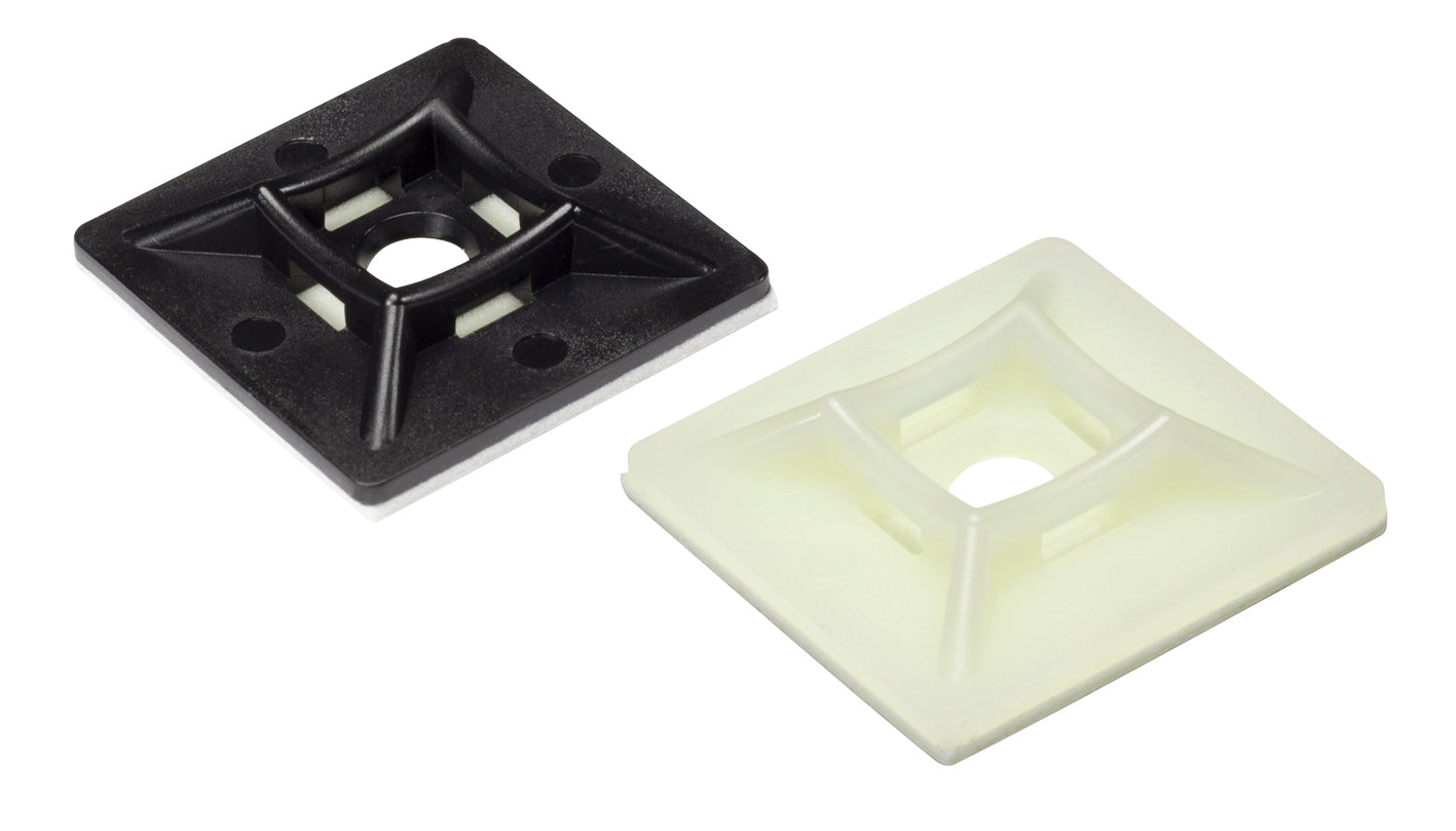 Base Adhesiva Para Bridas De Cable Negras De 19x19 Mm - Paquete De 100