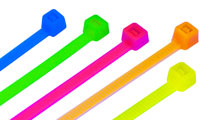 Bridas para cables verde fluorescente 300x4,8 mm - Paquete de 100