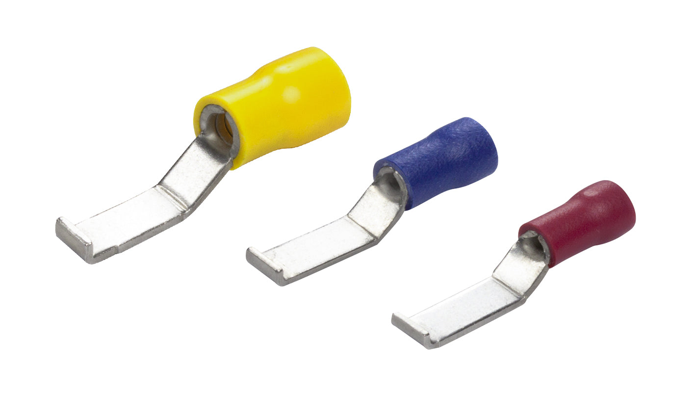 Terminales de 4,6 mm con hoja de labios rojos - Paquete de 100