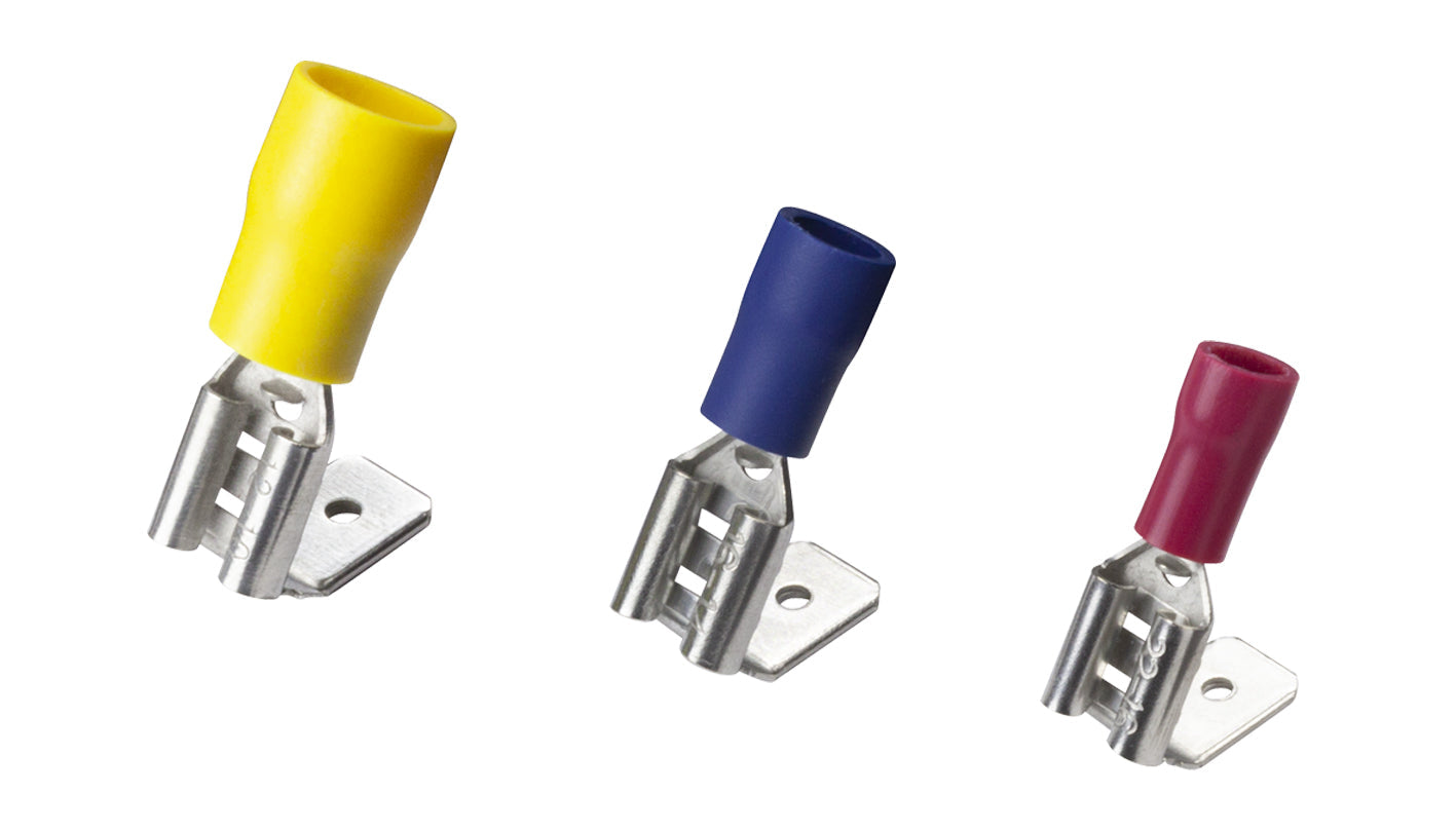 Terminales Piggy-back rojos de 6,3 mm - Paquete de 100