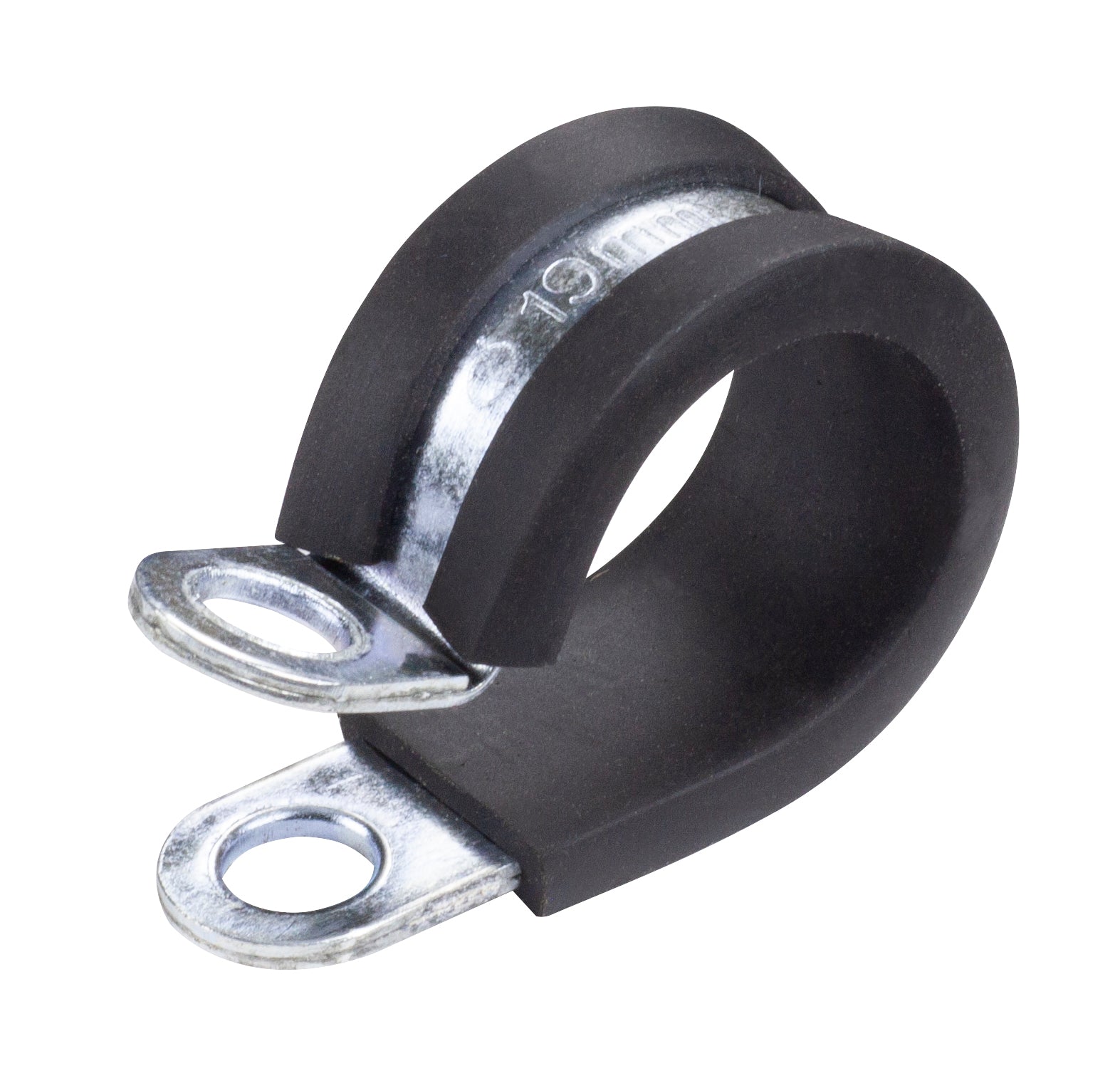 16mm Rubber lined BZP P Clips - Pack of 50