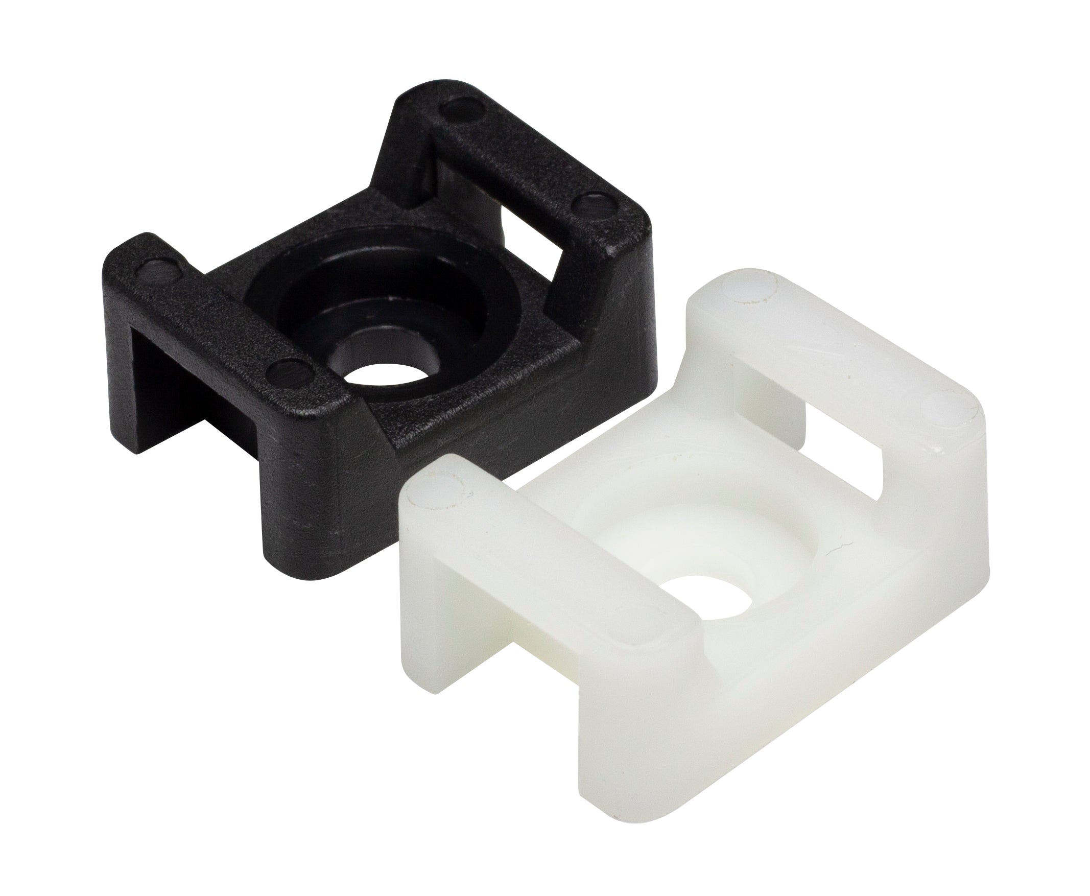 Heavy-Duty Black Screw Mount Bases – Durable Nylon Cable Tie Mounts for Secure Fixing (40 x 18.5 x 5.5 x 16.5mm, Pack of 100)