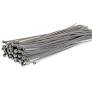 Bridas para cables de colores, 370 mm x 7,6 mm, plateadas, paquete de 100