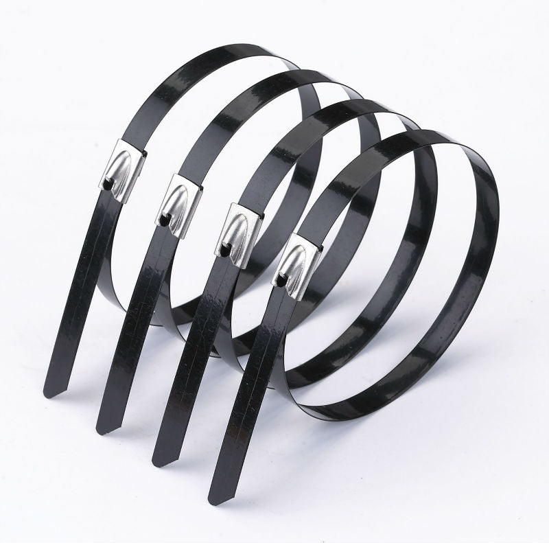 520x7.9mm, Coated Roller Ball S/S Cable Tie - Pack of 100