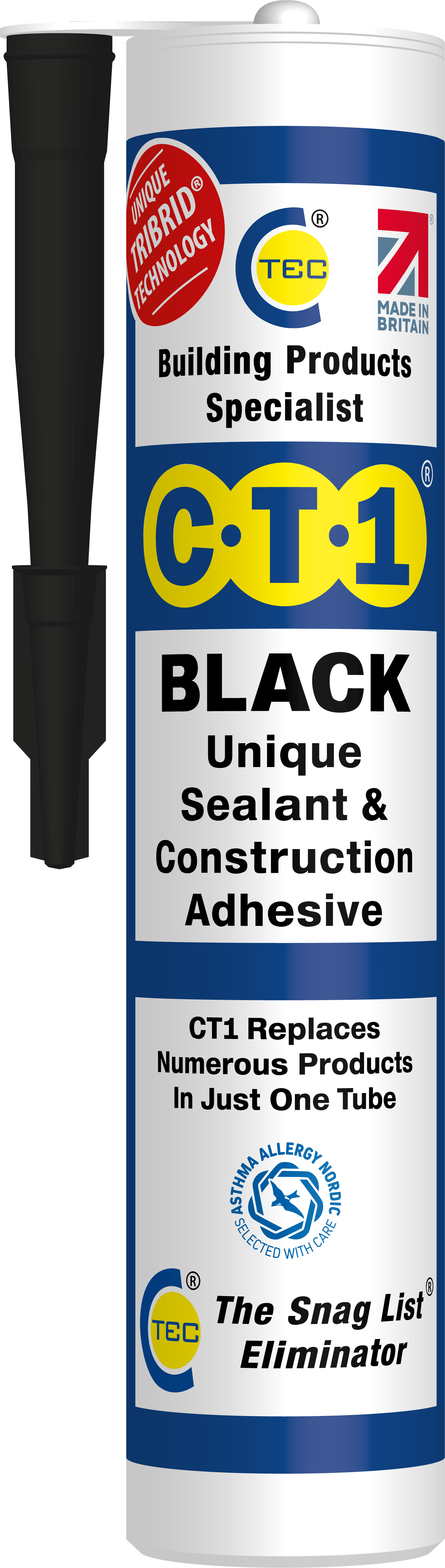 CT1 Black Sealant and Adhesive 290ml