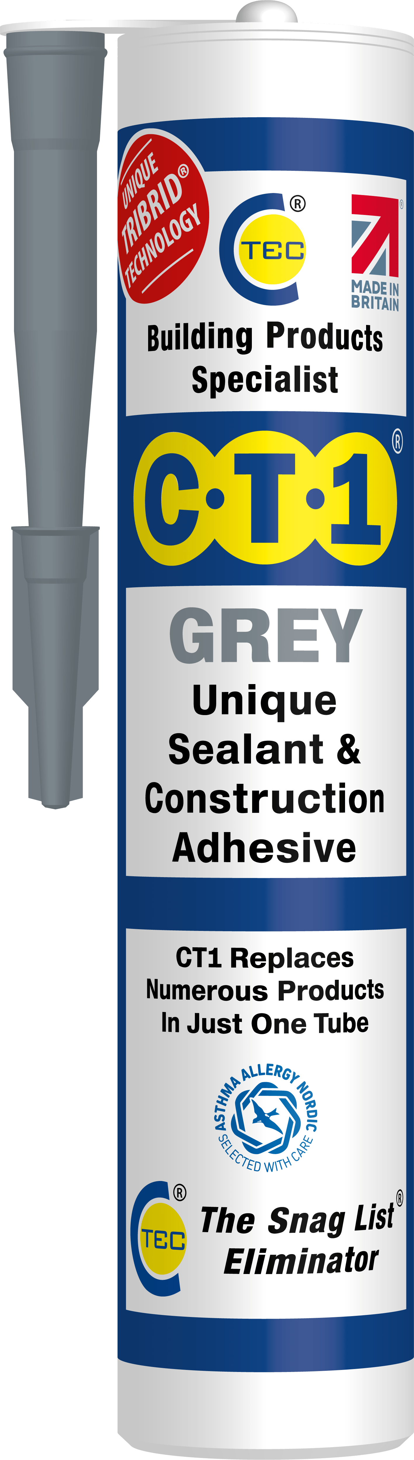 CT1 Grey Sealant and Adhesive 290ml