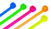 Fluorescent Orange Cable Ties 200x4.8mm - Pack of 100