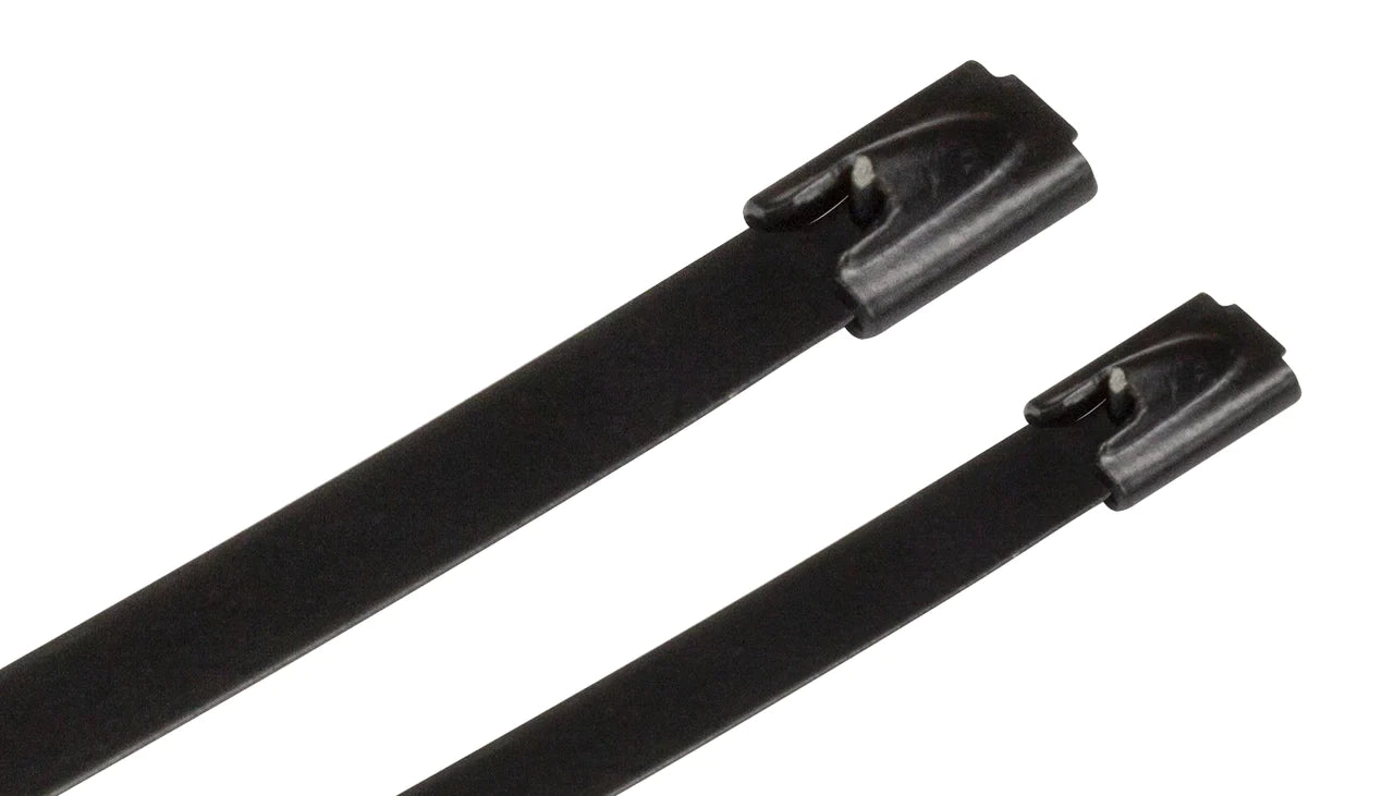 260x4.6mm, Coated Roller Ball S/S Cable Tie - Pack of 100